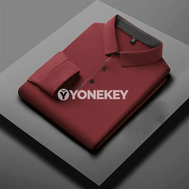 Erkekler üçin ýyly, işewür-stil uzyn ýeňli polo köýnek