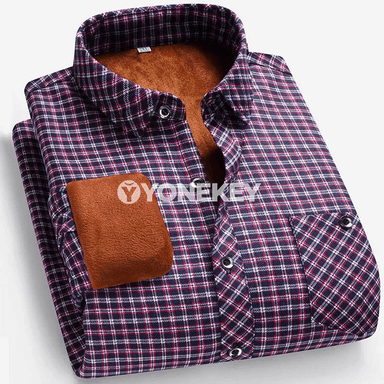 Erkekler üçin gyş ýyly fleece köýnek, işewür gündelik, ütük talap etmeýär