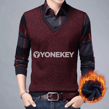 Erkekler üçin gyş- güýz ýyly polo boýun switer, fleýsli