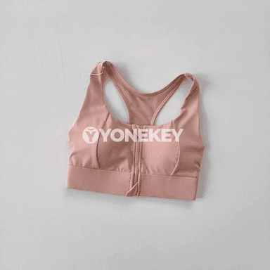 Aýallar üçin öňü ýapluly sazlanýan sport bra, ylgaw we ýoga üçin