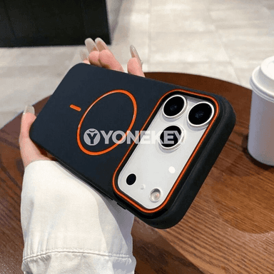 iPhone 11–18 üçin magnitli silikon gorag kabygy, Magsafe bilen