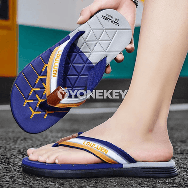 Erkekler üçin tomuslyk flip-flop şypbyklary, çykalga üçin rahat model
