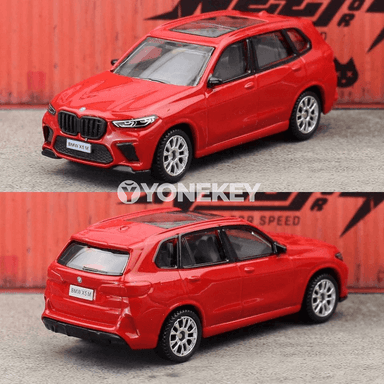 BMW X5M 1:64 metal modeli, kolleksiýa üçin, reňkli