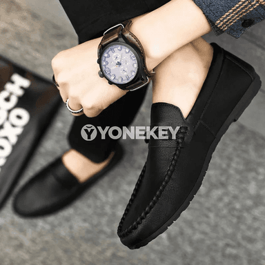 Erkekler üçin rahat loafer köwüşleri, PU deri, 39-45 ölçeg