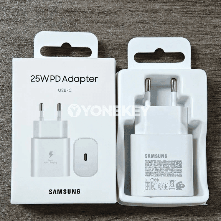 Samsung 25W USB-C çalt zarýad beriji adapter, Galaxy üçin
