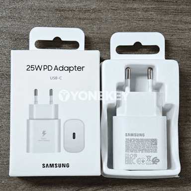 Samsung 25W USB-C çalt zarýad beriji adapter, Galaxy üçin