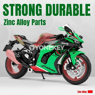KAWASAKI Ninja ZX-10R 1:12 metal motosikl modeli, sesli-çyraly