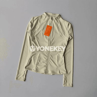 Aýallar üçin zipli sport jaket — fitnes, ýoga we ylgaw üçin