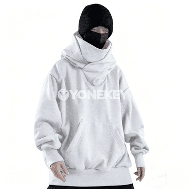 Erkekler üçin ýumşak fleece hudi, giň kesimli gündelik sweatshirt