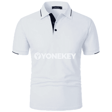 Erkekler üçin ýazlyk ýeňil polo futbolka, gysga ýeňli, gündelik stil