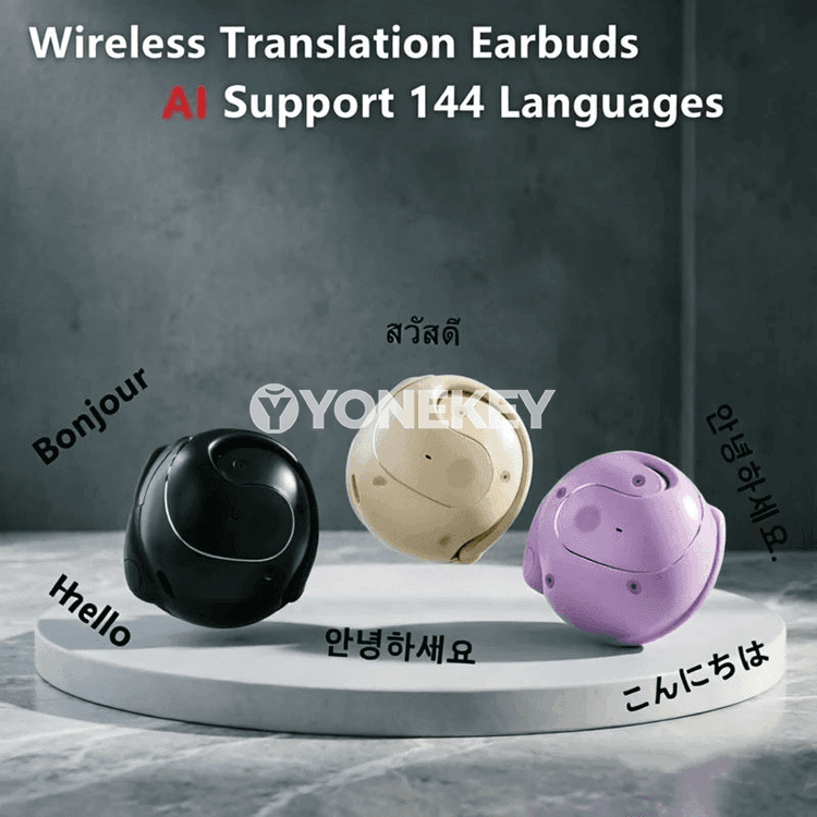 CHUBAN 144 dil simsiz Bluetooth terjime naushnikleri, syýahat üçin