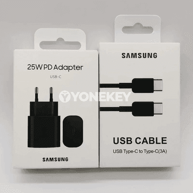 Samsung 25W PD çalt zarýad beriji adapter, EU wilka bilen
