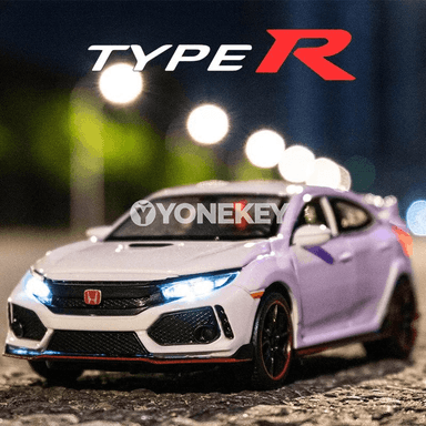 Honda Civic Type R 1:32 metal model awtoulagy, ses we ýagtylykly