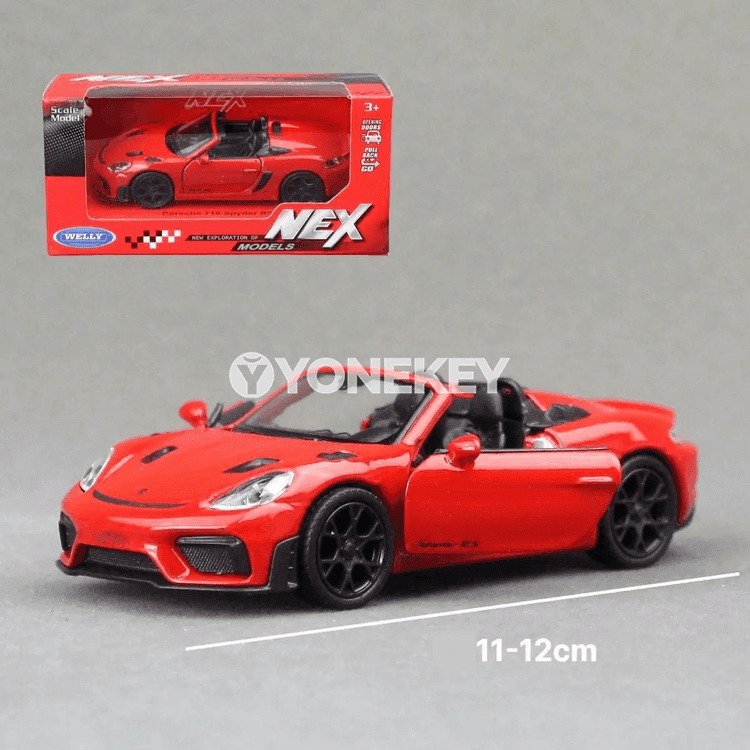 Porsche 718 Spyder 1:36 metal model awtoulagy