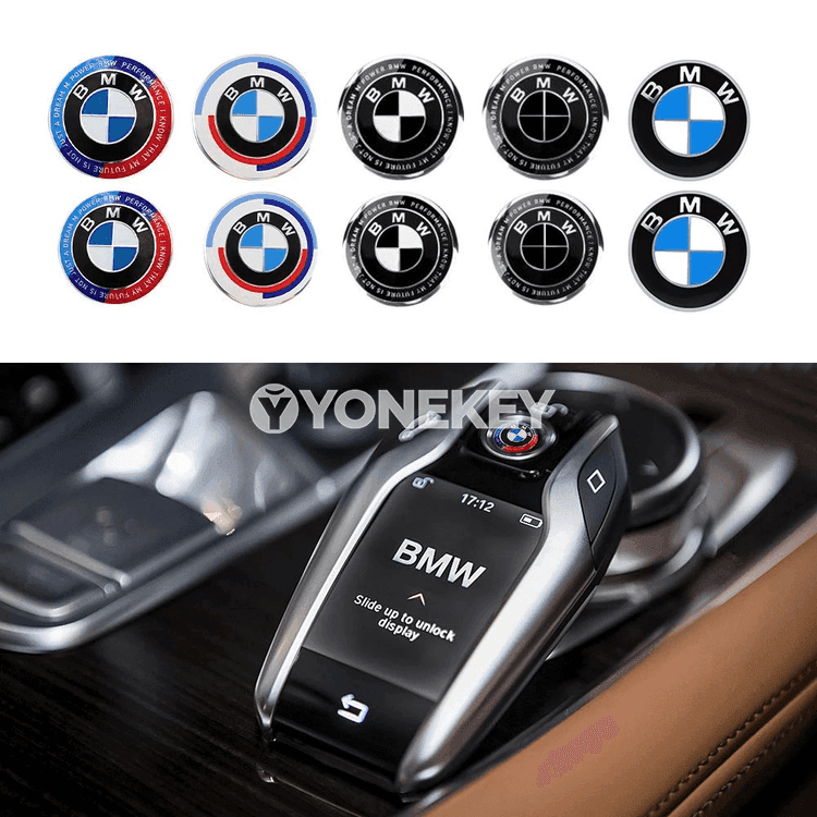 BMW üçin 3D alýumin açar stikeri — 11/14 mm, 2/5/10 sany