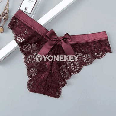 3 bölek dantelli aýal G-tanga içki eşigi toplumy