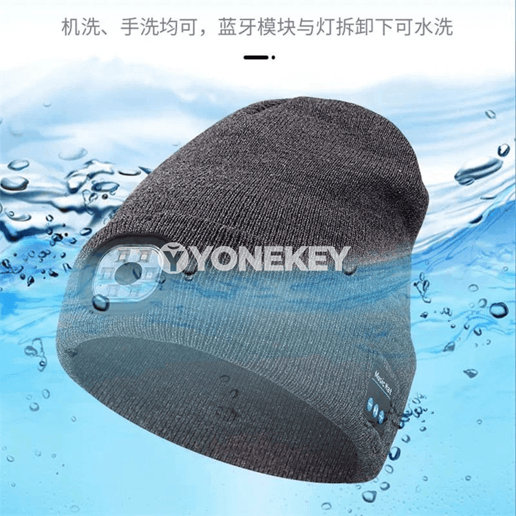 LED çyraly Bluetooth ýyly sazly şapka nauşnik — açyk howa üçin simsiz