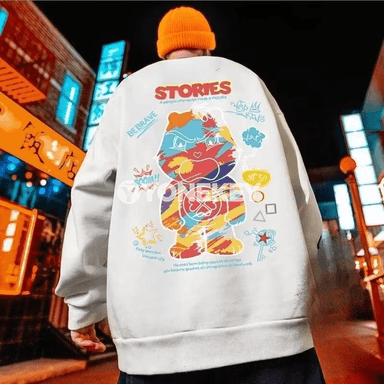 Erkekler üçin uly ölçegli gündelik sweatshirt, çaply, M-8XL