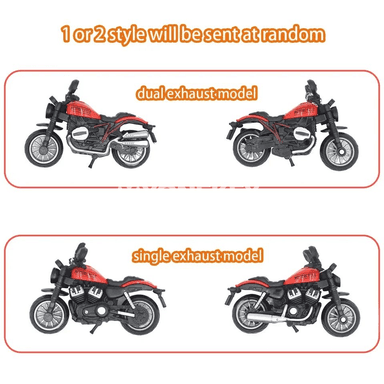 Mini motosikl modeli, çagalar üçin metal kolleksiýa oýnajygy, sowgat