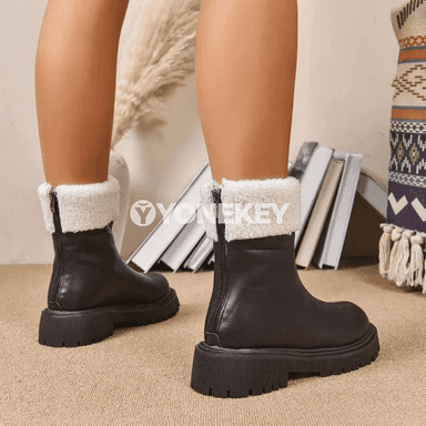 Zenanlar üçin gyş ýyly plush ýokary boýunly ädikler