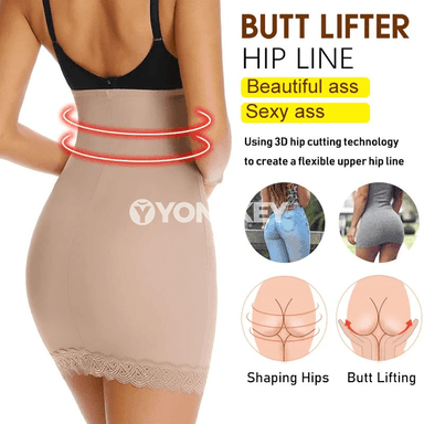 Aýallar üçin ýokary billi tekizleýji half slip içki eşik