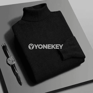 Erkekler üçin gyş örme balakly golça, boýunly ýyly switer