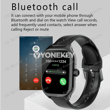 HW12 köpfunksiýaly akylly sagat, Bluetooth jaňly