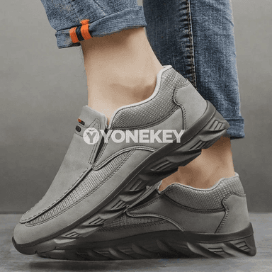 Erkekler üçin ýeňil, dem alýan slip-on gündelik krossowkalar