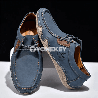 Erkekler üçin rahat gündelik loafers, el işlenen ýeňil köwüşler