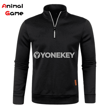 Erkekler üçin ýarym zip ýyly switer, boýnu ýokary, güýz-gyş