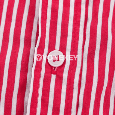 Zenanlar üçin giň göwüşli zolakly uzyn ýeňli köýnek-bluza