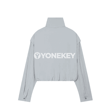 Aýal-gyzlar üçin giň kesimli, kapýuşonly nagyşly jaket, ýaz-tomus