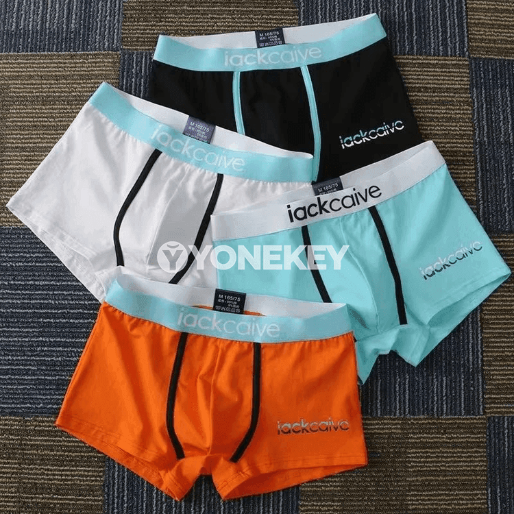 Erkekler üçin pagta boxer içki şortikler, 4 sany