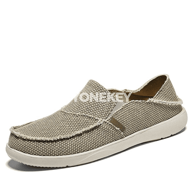 Kanvas erkek loafer aýakgaplar, ýeňil we rahat gündelik slip-on
