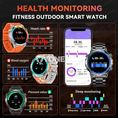 GUHUAVMI KC93 GPS sport akylly sagat, 5ATM suw geçirmez, Bluetooth jaňly