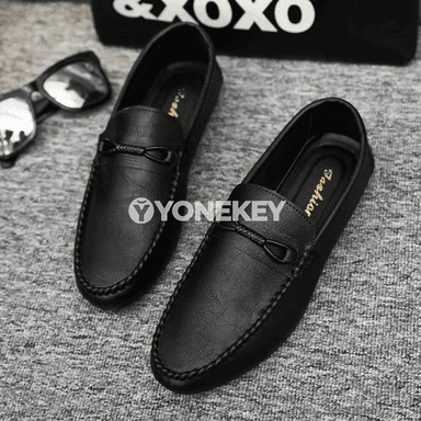Erkekler üçin rahat loafer köwüşleri, PU deri, 39-45 ölçeg