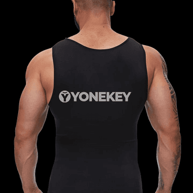 Erkekler üçin inçe görkeziji kompressiýa maýka, ýeňsiz shapewear