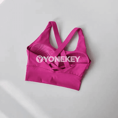 Aýallar üçin sport bras, arka gaýyşly, güýçli goldaw berýän ýoga topy