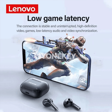 Lenovo LP40 simsiz Bluetooth nauşnikler, sensorly sport gulakçyklary