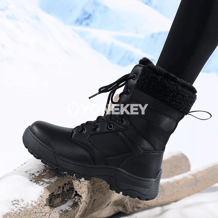 Zenanlar üçin ýyly, suw geçirmeýän gyş bootlary, platformaly