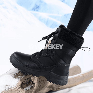 Zenanlar üçin ýyly, suw geçirmeýän gyş bootlary, platformaly