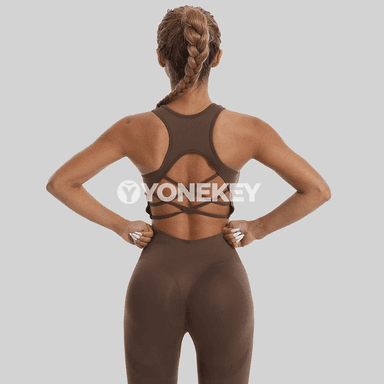 Zenanlar üçin tikişsiz ýokary bel sport komplekti, ýoga we fitnes üçin
