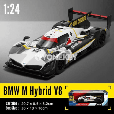 BMW M Hybrid V8 1:24 metal model awtoulag, kolleksiýa üçin