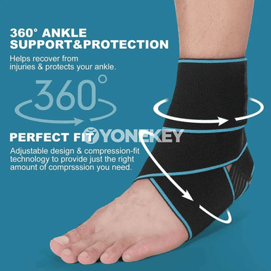 Topuk we aýak bilegi üçin sazlanýan goldaw bandajy, elastik kemer bilen