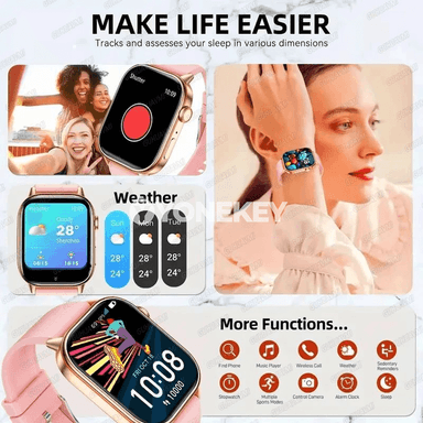 GUHUAVMI aýallar üçin akylly sport sagaty, GPS, 2.01 dýum AMOLED