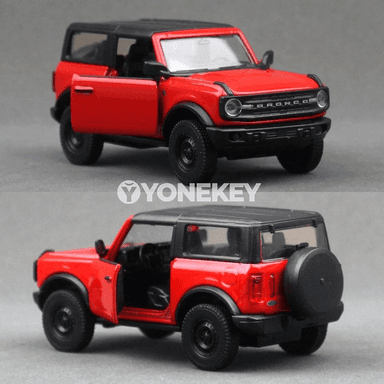 Ford Bronco 2023 metal model awtoulag 1:36, çekip goýberilýän