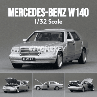 Mercedes-Benz W140 1:32 metal model maşyn, sesli we ýagtylykly