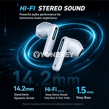 Lenovo EA189 Bluetooth 5.4 simsiz gulakçyklary, LED gaply sport nauşnikler