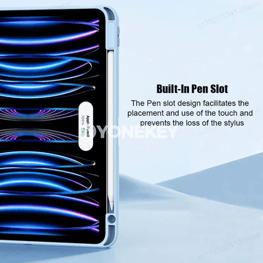 iPad Pro 11 2024 üçin magnitli goragly planşet gapagy, galam tutujy bilen