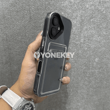 iPhone üçin açyk transparente kard gapagy, ýeňil we berk goragly